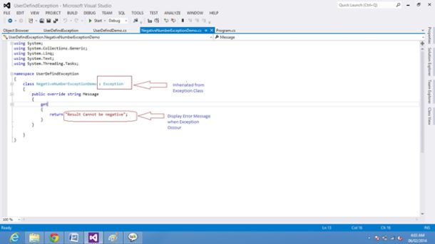 code in the class
